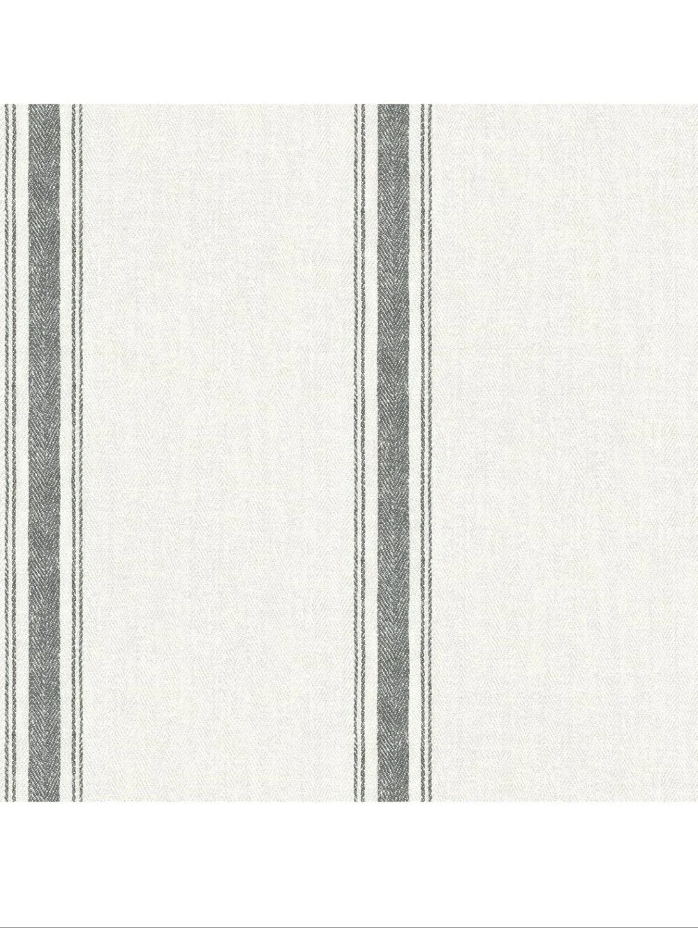 NWT Chesapeake Linette Fabric Stripe Wallpaper, Black, Prepasted, Washable,